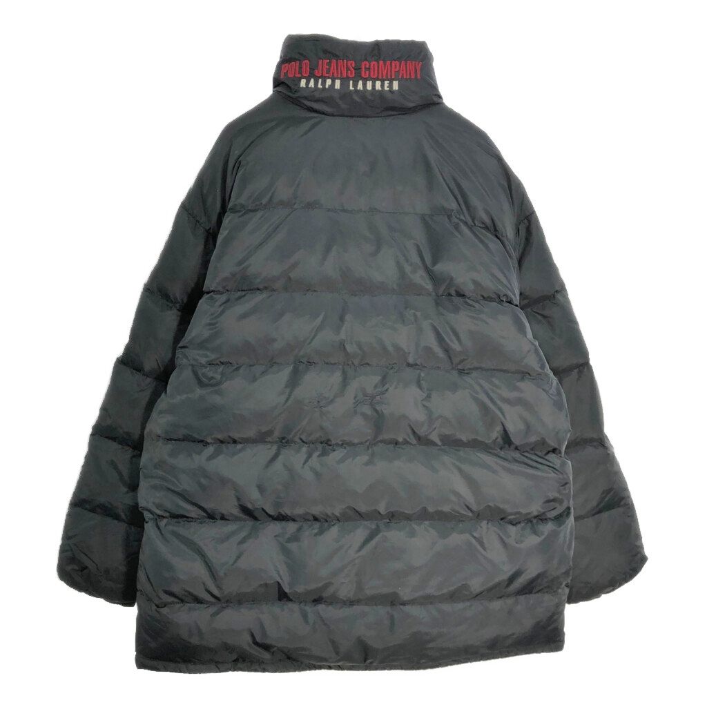 POLO JEANS ポロジーンズ ラルフローレン ダウンジャケット ブラック メンズ XL 古着 V6866