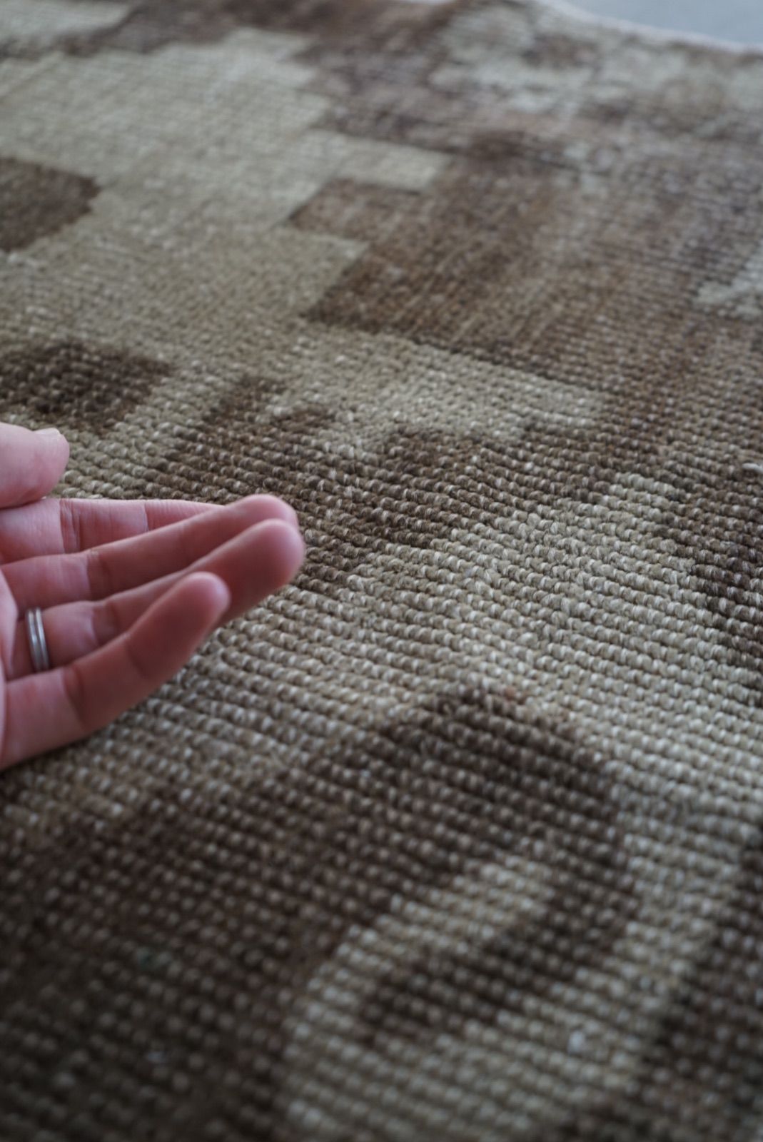 ヴィンテージラグ トルコ スモールサイズ ブラウン 98 × 78 cm No.TR25185 MARWIL-DEMENAGEMENTS_CH