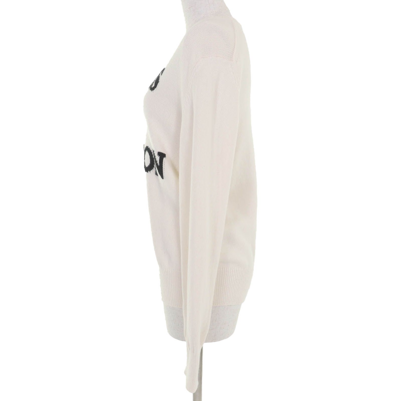 美品☆LOUIS VUITTON ルイヴィトン 23AW コットン カシミヤ LOUIS 4 VUITTON 長袖 ニット アイボリー L イタリア製 正規品 レディース 美品☆LOUIS VUITTON ルイヴィトン 23AW コットン カシミヤ LOUIS 4