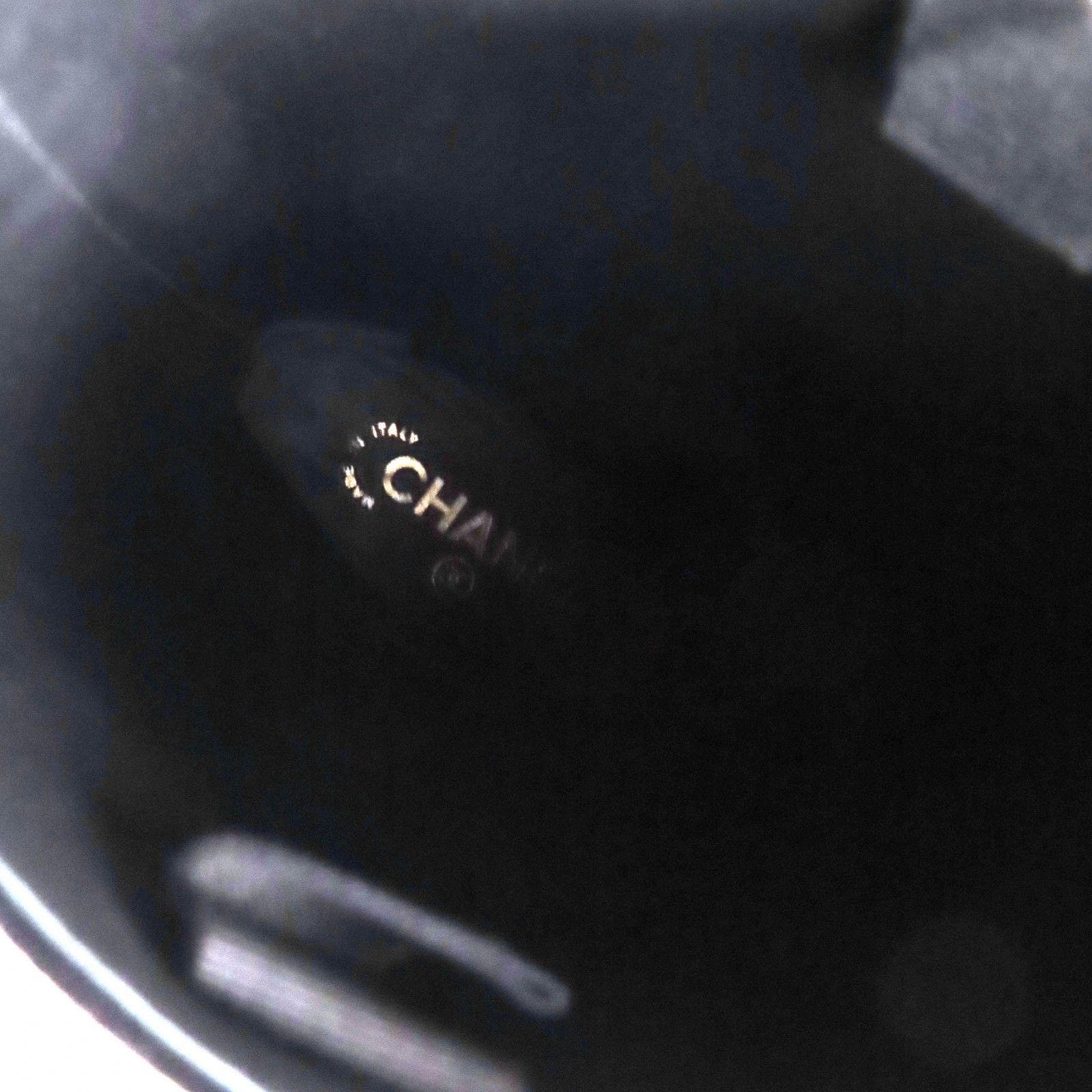 極美品△CHANEL シャネル 21A G37985 ココマーク ベロア ラウンドトゥ