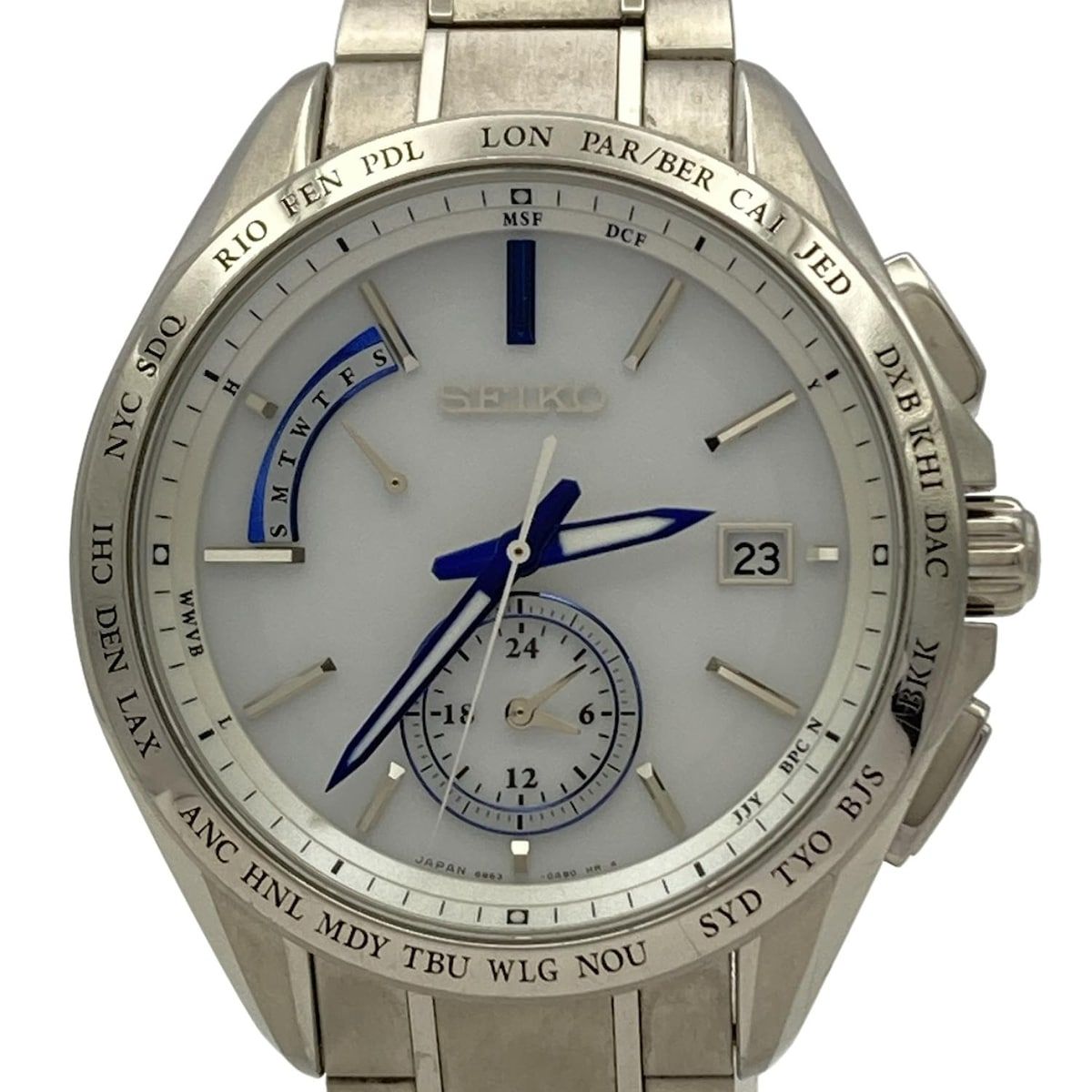 SEIKO セイコー 腕時計 - 8B63-0AA0 メンズ 白