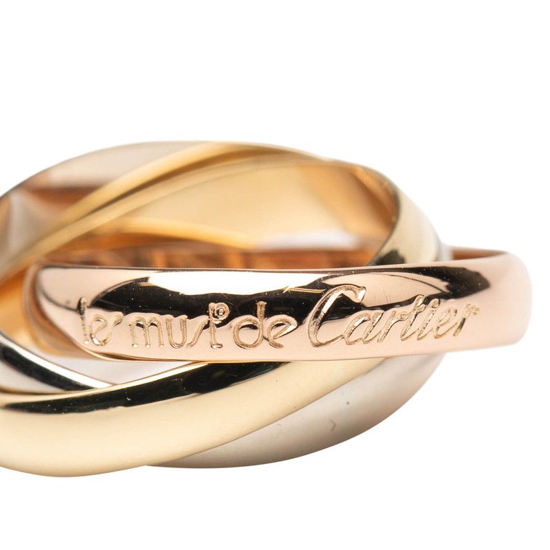 カルティエ トリニティ リング 指輪 48 K18YG イエローゴールド K18PG ピンクゴールド K18WG ホワイトゴールド レディース CARTIER 1-0234760 FORTGASGNV_COM_BR