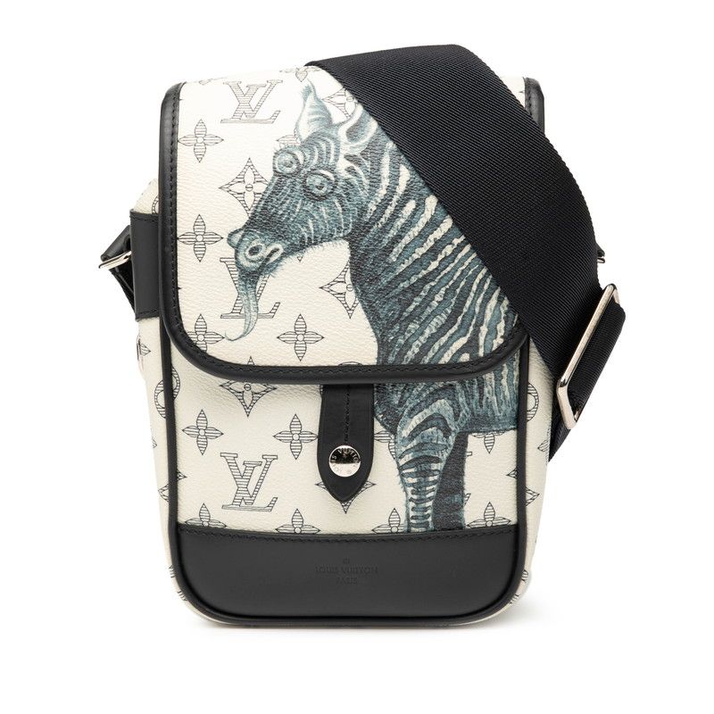 ルイ ヴィトン モノグラム サバンナ メッセンジャーBB チャップマン ブラザーズ M54247 ホワイト ネイビー PVC レザー メンズ LOUIS VUITTON 1-0236407