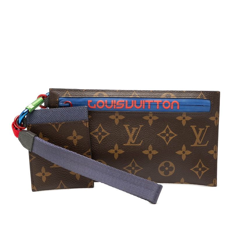 ルイ ヴィトン モノグラム パシフィック リボンポーチ M63045 ブラウン PVC レザー レディース LOUIS VUITTON 1-0236409