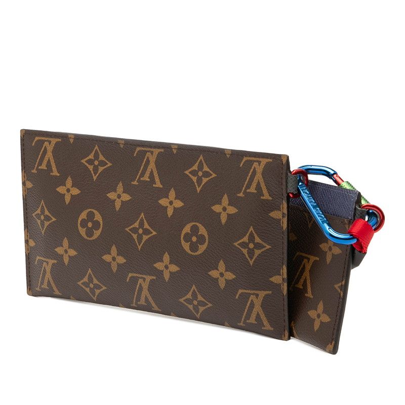 ルイ ヴィトン モノグラム パシフィック リボンポーチ M63045 ブラウン PVC レザー レディース LOUIS VUITTON 1-0236409