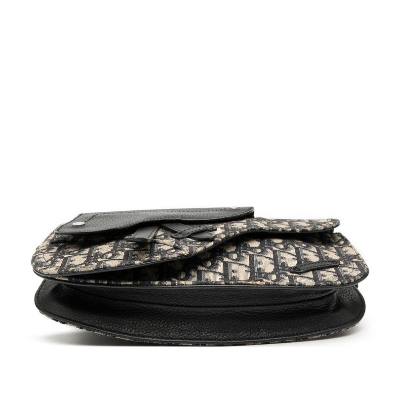 ディオール オブリーク サドル ボディバッグ ウエストバッグ ショルダーバッグ ネイビー ベージュ キャンバス レザー レディース Dior 1-0236420 DECORATOM_COM_BR