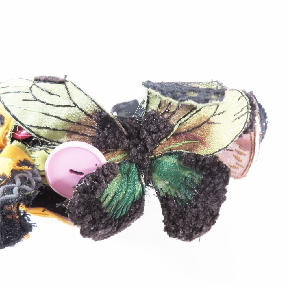 DOLCE - GABBANA ドルチェアンドガッパーナ カチューシャ ヘッドバンド ティアラ カシミヤ バタフライ スパンコール レディース 古着