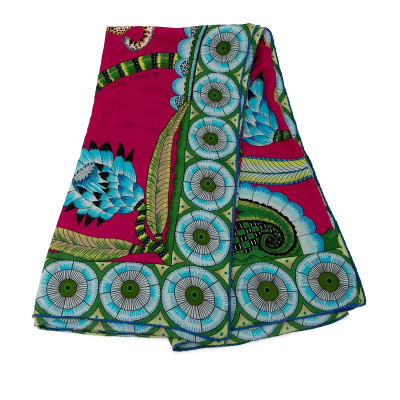 エルメス カレ140 THE SAVANA DANCE サバンナのダンス 大判スカーフ ストール ブルー パープル マルチ カシミヤ シルク レディース HERMES 1 0236533