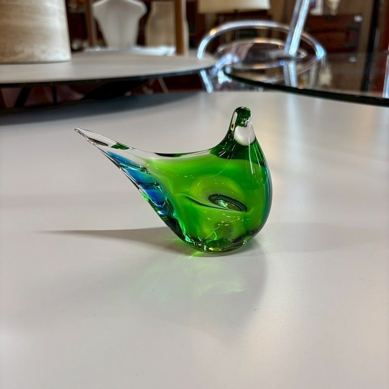 マルティグラス ガラス 鳥 グリーン 置物 約11cm MultiGlass トリ