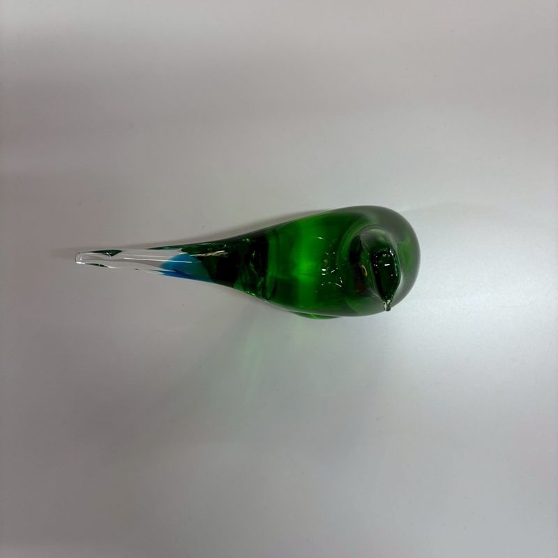 マルティグラス ガラス 鳥 グリーン 置物 約11cm MultiGlass トリ