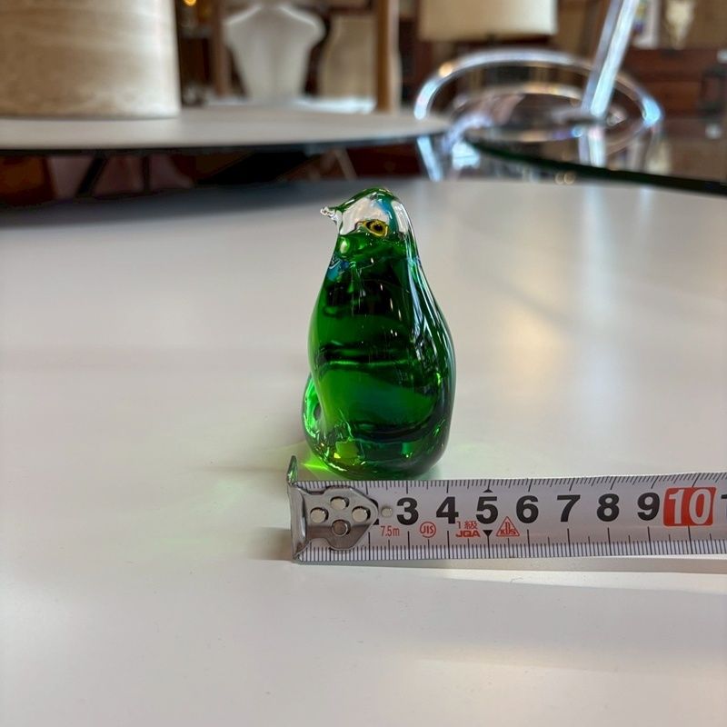 マルティグラス ガラス 鳥 グリーン 置物 約11cm MultiGlass トリ