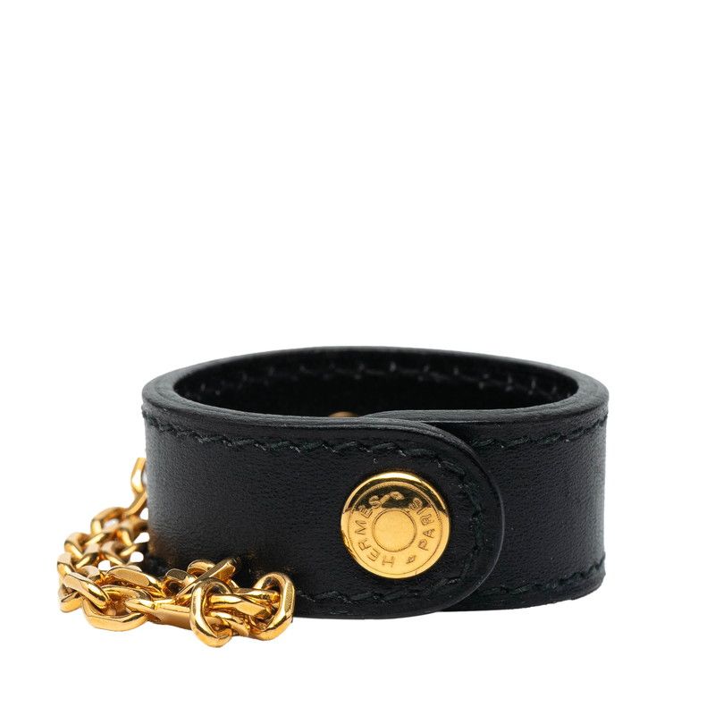 エルメス ノマド グローブホルダー ブラック ゴールド レザー メッキ レディース HERMES 1-0237783