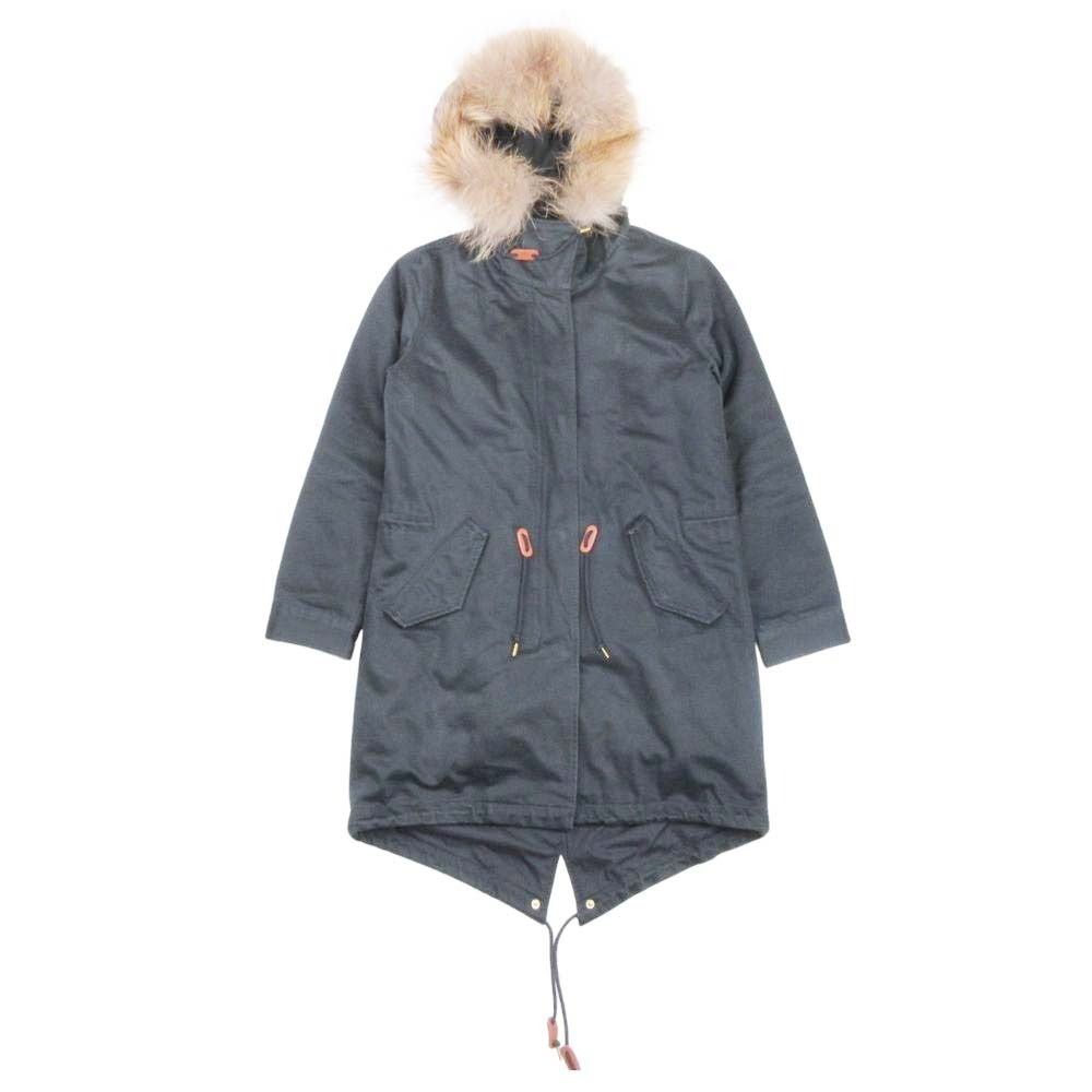 FRED PERRY フレッドペリー M-51 モッズコート フィッシュテールパーカー ミリタリー ファーライナー 10 ブラック レディース 古着