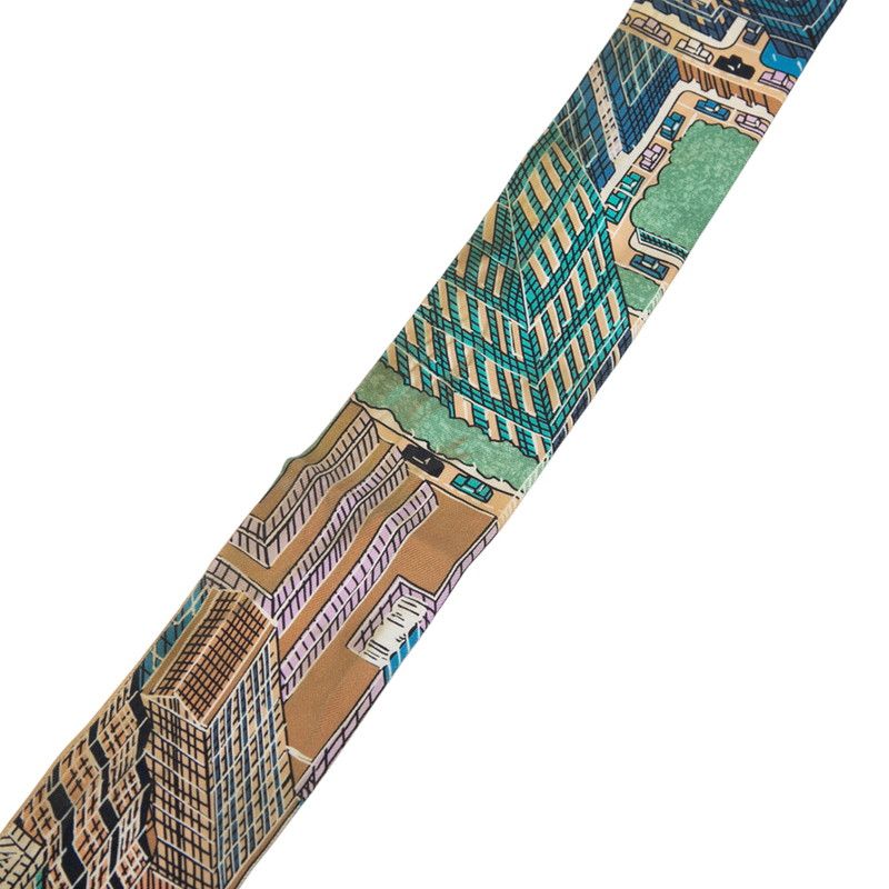 エルメス ツイリー PANTIN CITY パンタン シティ ブラウン ブルー マルチ シルク レディース HERMES 1-0237867 MERCADOAVALIA_COM_BR