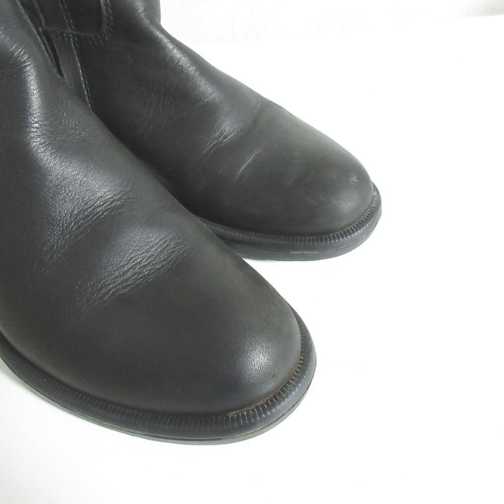  ARMANI アルマーニ レザーロングブーツ キッズサイズ31 19.5 cm相当 ブラック キッズ 古着 ブーツ ブーティ キッズシューズ