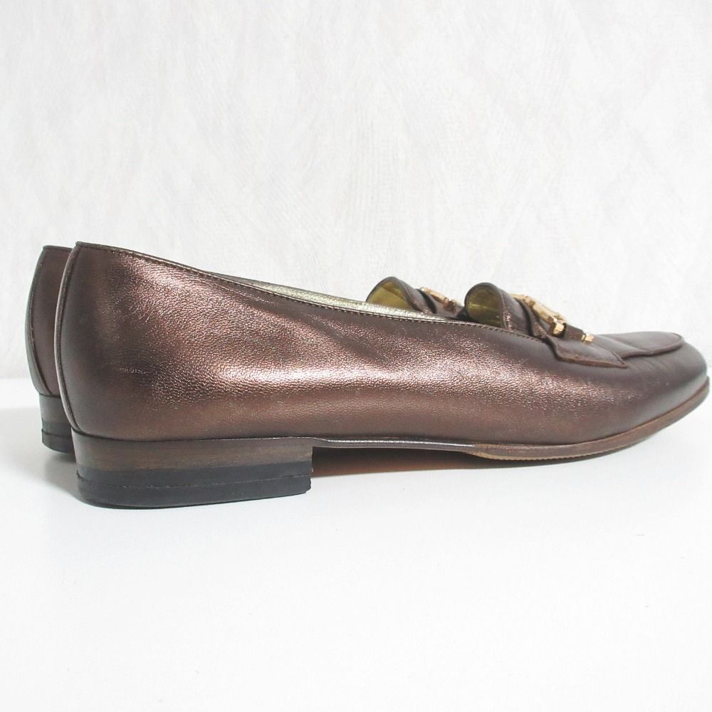 【美品・1回使用】サルヴァトーレ フェラガモ　ガンチーニローファー　ブラウン 良品 Salvatore Ferragamo サルヴァトーレフェラガモ ガンチーニ