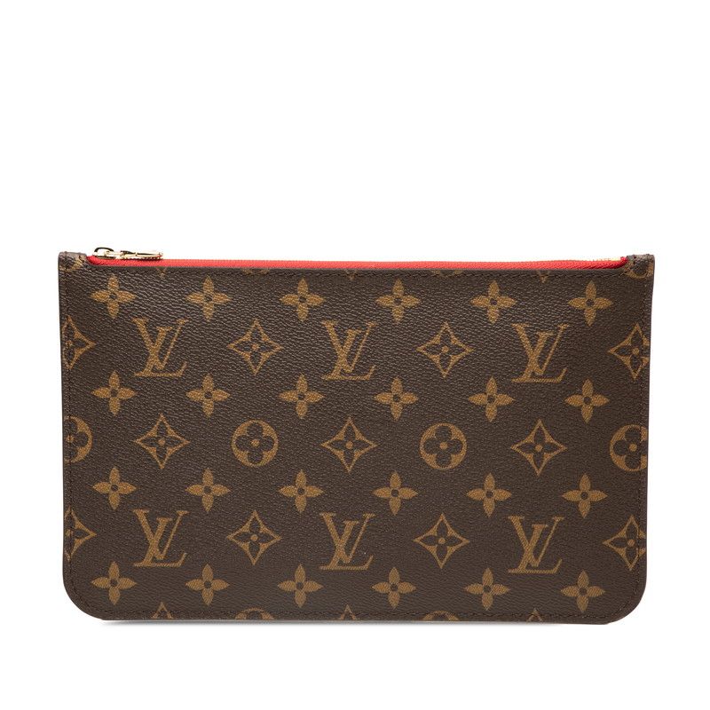 ルイ ヴィトン モノグラム ネヴァーフルMM 付属 ブラウン レッド PVC レディース LOUIS VUITTON 244-38433