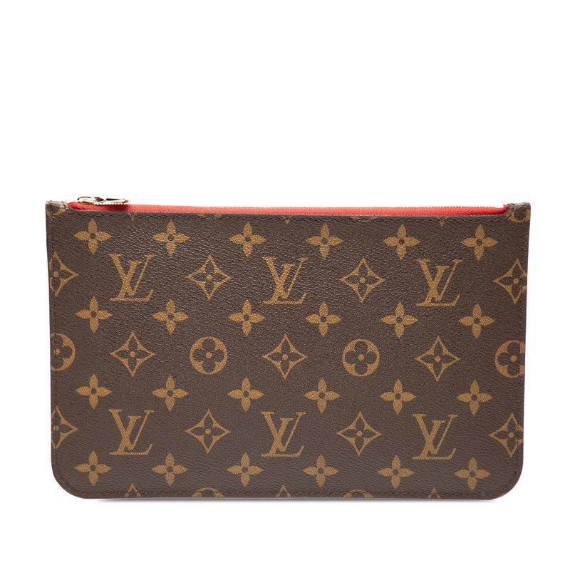 ルイ ヴィトン モノグラム ネヴァーフルMM 付属 ブラウン レッド PVC レディース LOUIS VUITTON 244-38435