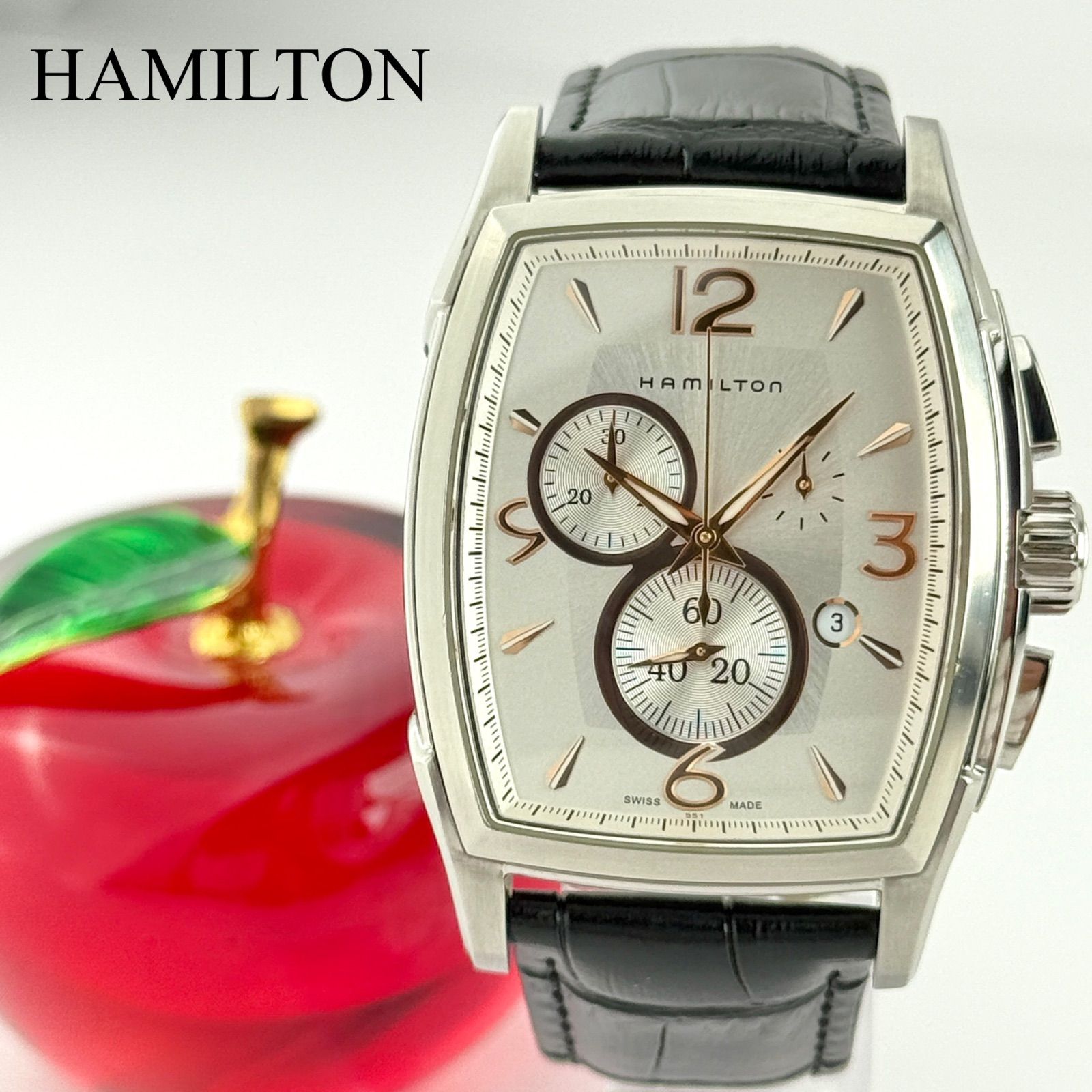 ハミルトン H364120 クロノグラフ ベルト 電池 メンズ 749