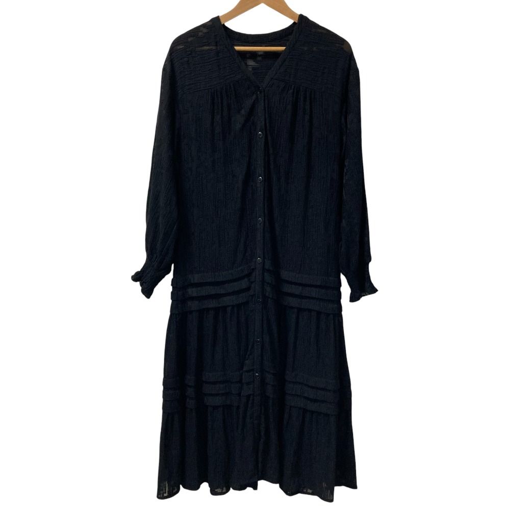 VIVIENNE TAM ヴィヴィアンタム ティアード ロングワンピース サイズ38 ブラック レディース 古着