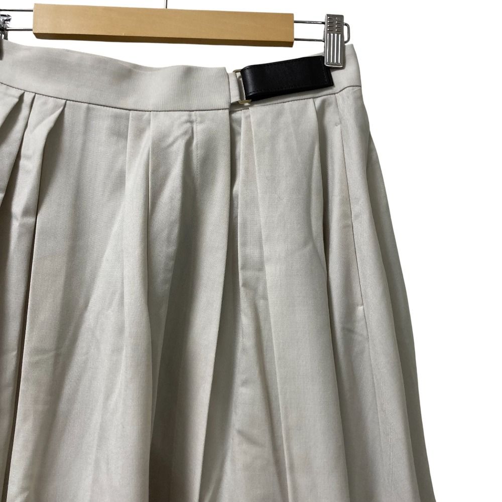 ebure エブール ランダムプリーツ ラップ ロングスカート サイズ38 ライトベージュ レディース 古着