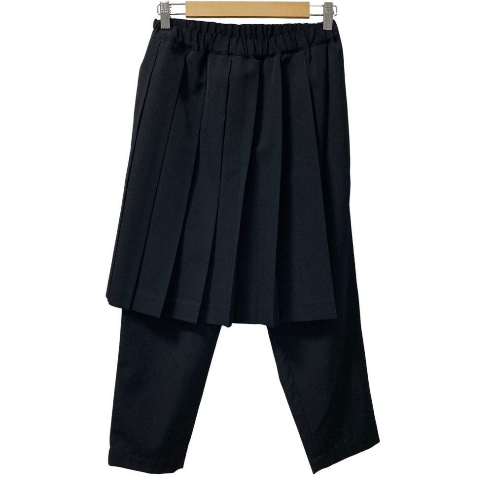 AD2020 COMME des GARCONS コムデギャルソン コムコム プリーツレイヤードパンツ RG-P018 サイズXS ブラック レディース 古着