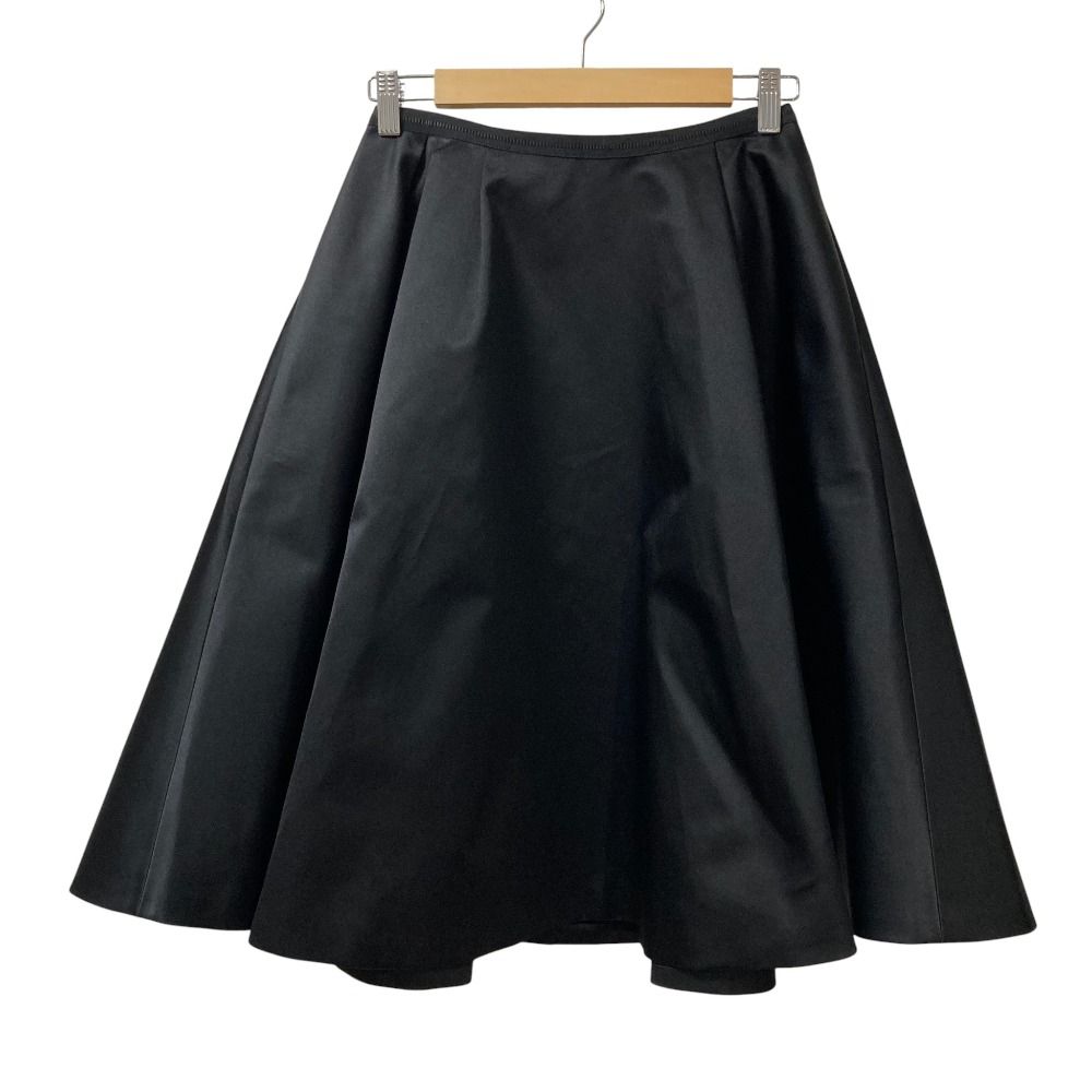 FOXEY フォクシー タフタスカート 40926 サイズ42 ブラック レディース 古着