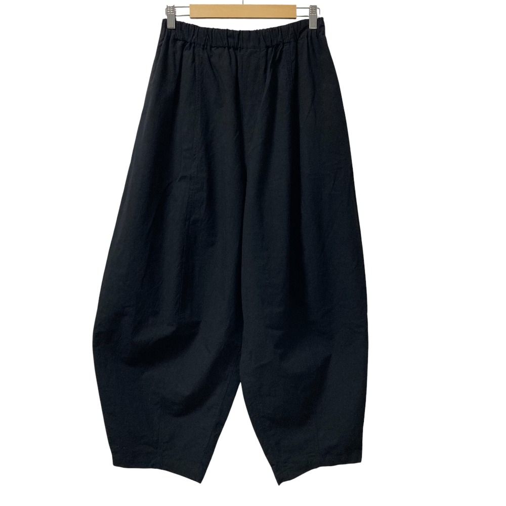 Curensology カレンソロジー コットンリネンドロストパンツ サルエルパンツ CL205004ER サイズF ブラック レディース 古着