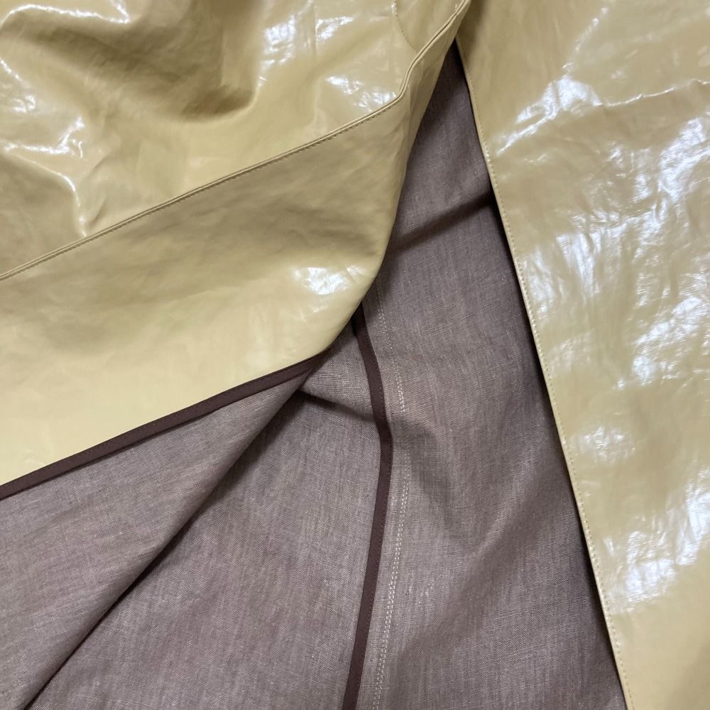 6 ロク ビューティーアンドユース ユナイテッドアローズ ENAMEL MOTIF COAT ロングコート サイズ38 ベージュ レディース 古着 GULLKHAN_COM