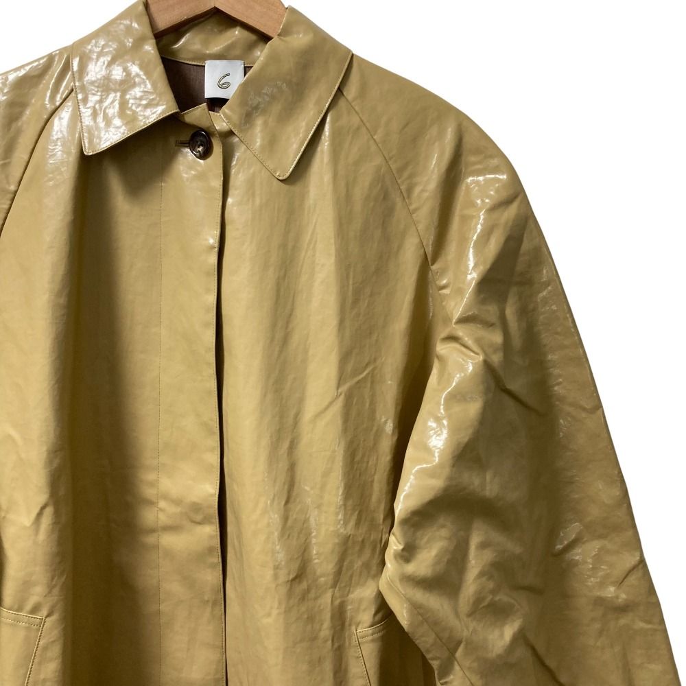 6 ロク ビューティーアンドユース ユナイテッドアローズ ENAMEL MOTIF COAT ロングコート サイズ38 ベージュ レディース 古着