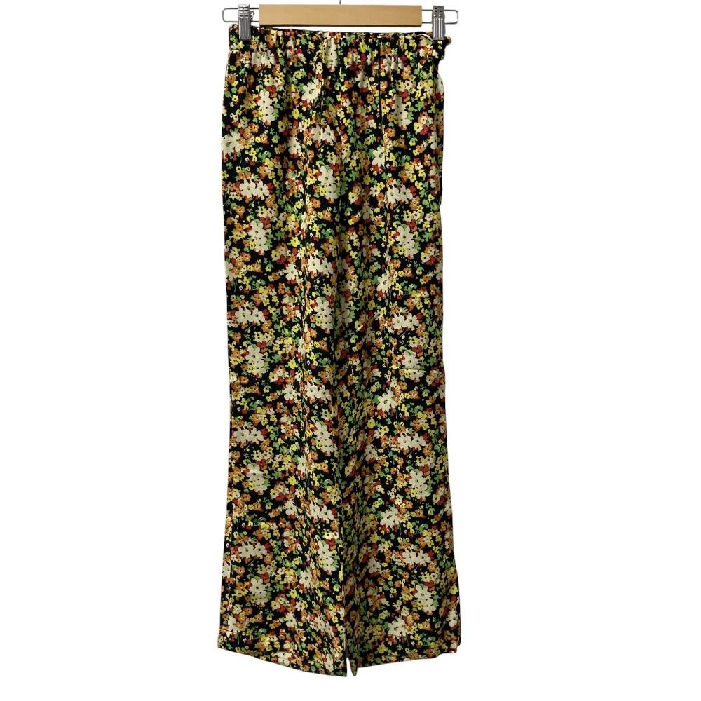 22AW MARNI マルニ フラワープリント イージーパンツ サイズ38 ブラック マルチ レディース 古着