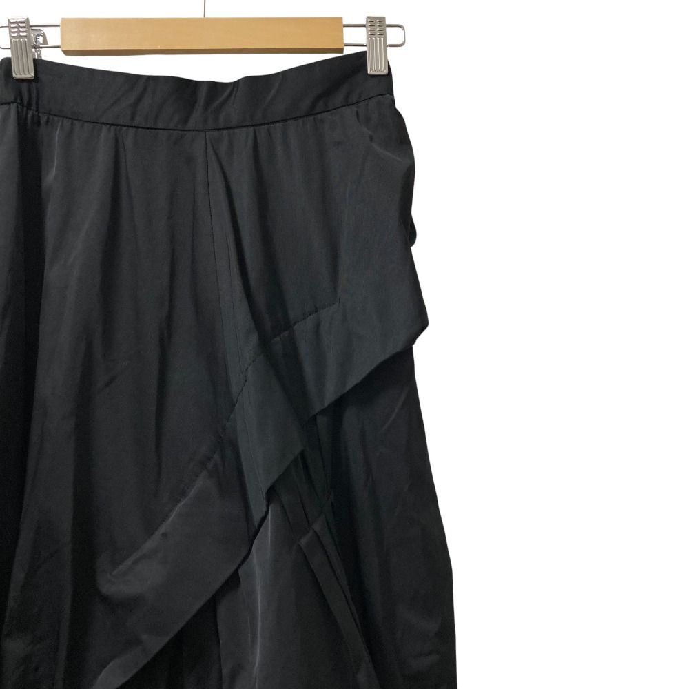 24SS UN3D. アンスリード タックプリーツ ロングスカート 522420801201 サイズ38 ブラック レディース 古着