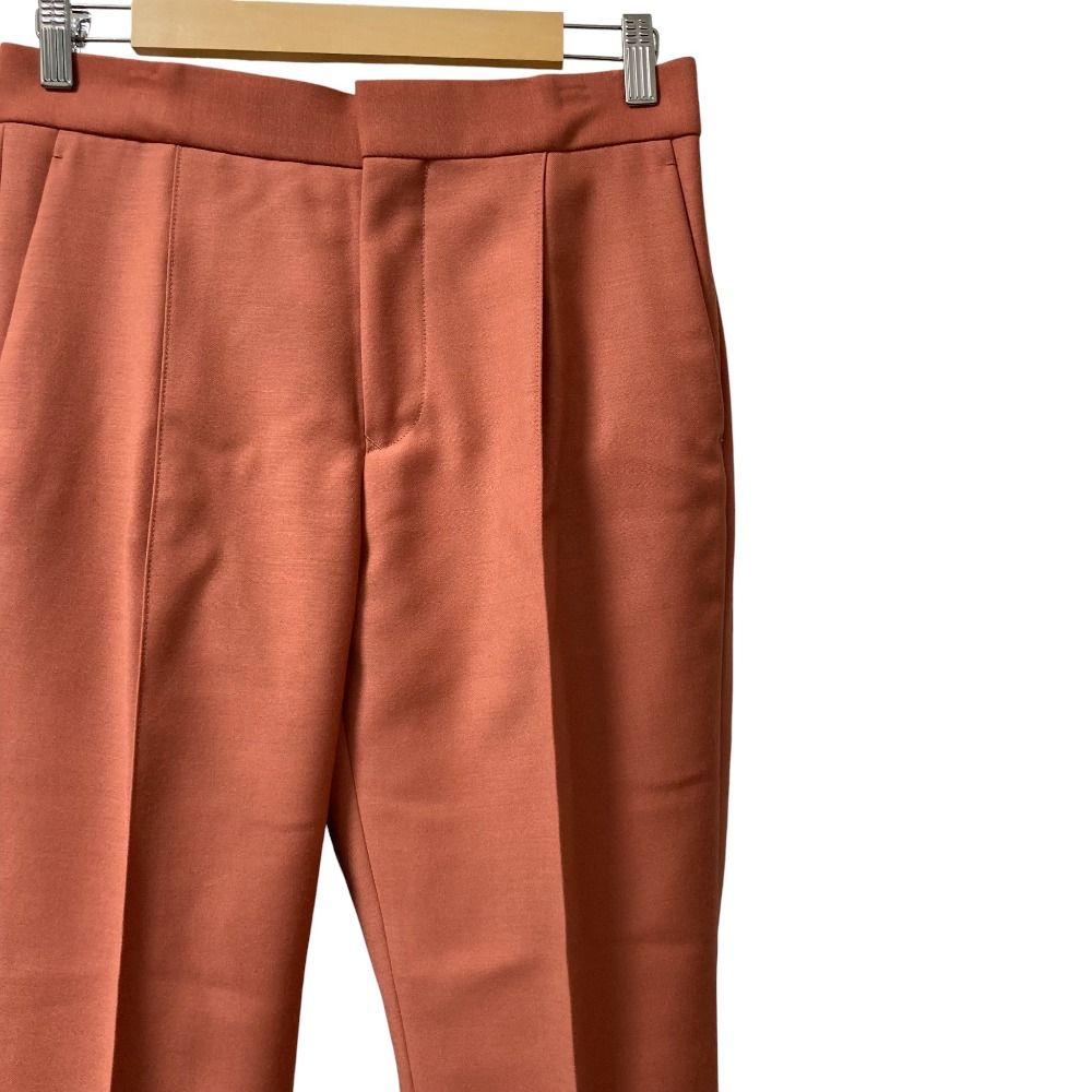 Drawer ドゥロワー バックサテンフロントステッチタックパンツ 6514-236-1042 サイズ38 テラコッタ レディース 古着