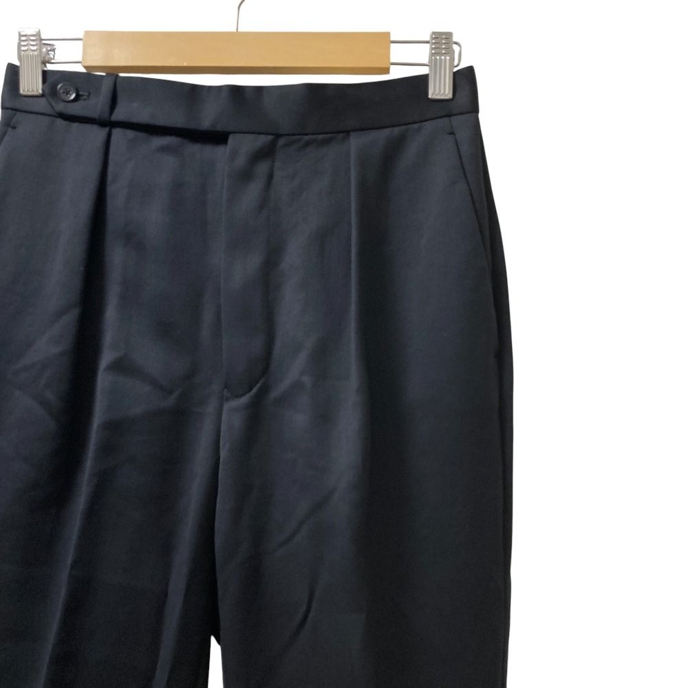 Drawer ドゥロワー ウールモヘヤサテンタックパンツ 6514-236-1002 サイズ36 ブラック レディース 古着