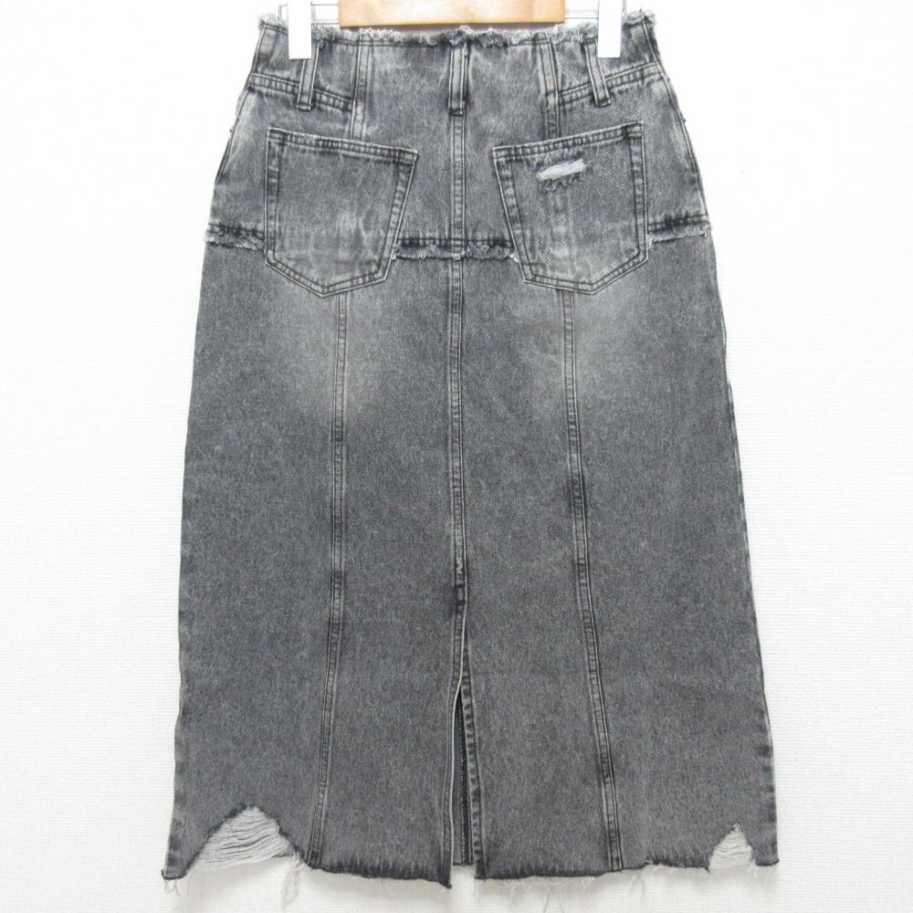 25SS Diagram ダイアグラム デニムタイトスカート 0325121370 サイズ38 ブラック レディース 古着