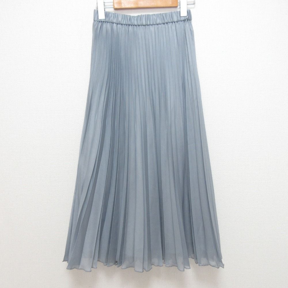 24AW GRACE CONTINENTAL グレースコンチネンタル チンツプリーツスカート 0124321013 サイズ36 ブルー レディース 古着