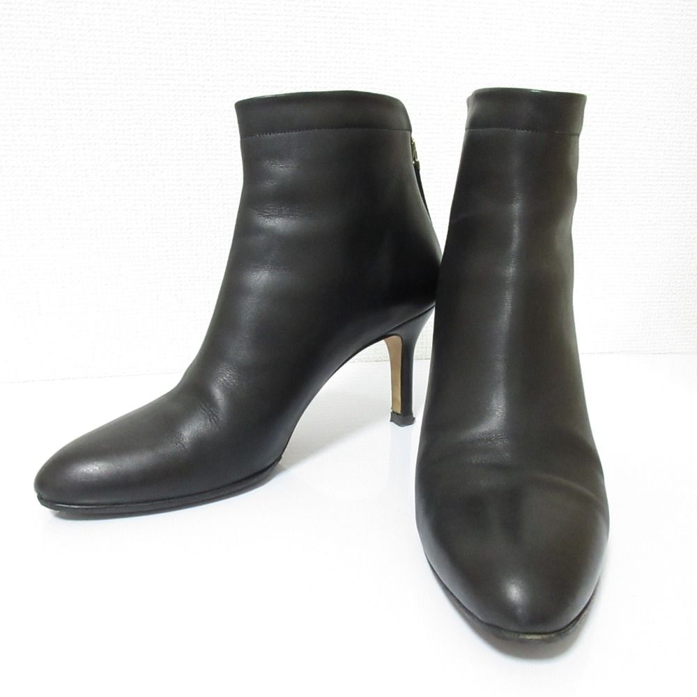 PELLICO ペリーコ TAXI 80 レザー ハイヒール ショートブーツ ブーティ サイズ39 約26 cm ブラック レディース 古着