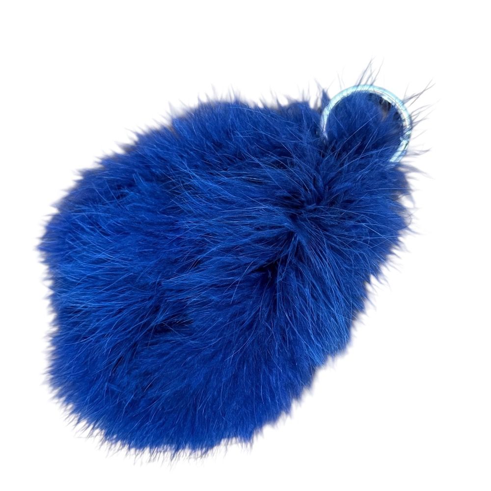 Dries Van Noten ドリスヴァンノッテン フェザー バッグチャーム ブルー レディース 古着