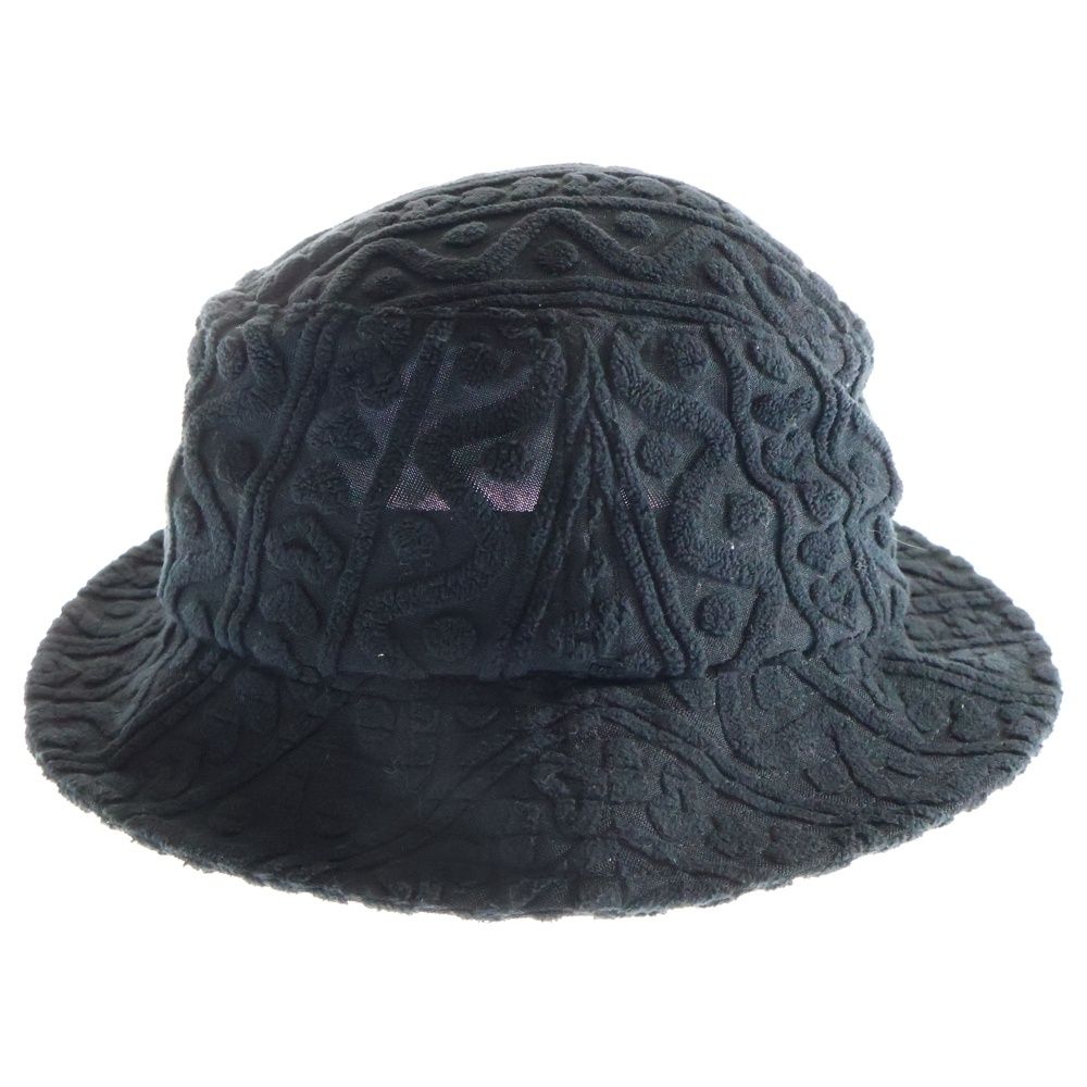 SUPREME シュプリーム 23 SS Terry Pattern Crusher ジャガード 総柄 クラッシャーハット バケットハット ブラック