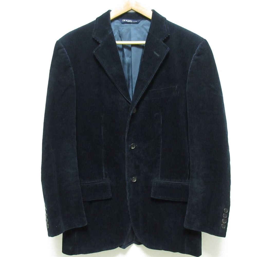 Polo by Ralph Lauren ポロバイラルフローレン コーデュロイ シングル ジャケット パンツ スーツ セットアップ A6 76 ネイビー メンズ 古着