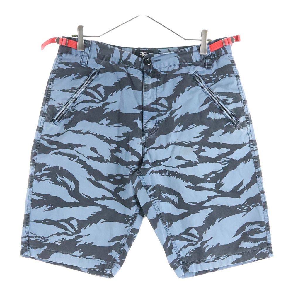 STUSSY ステューシー タイガーカモ ミリタリーショーツ ハーフパンツ ブルー