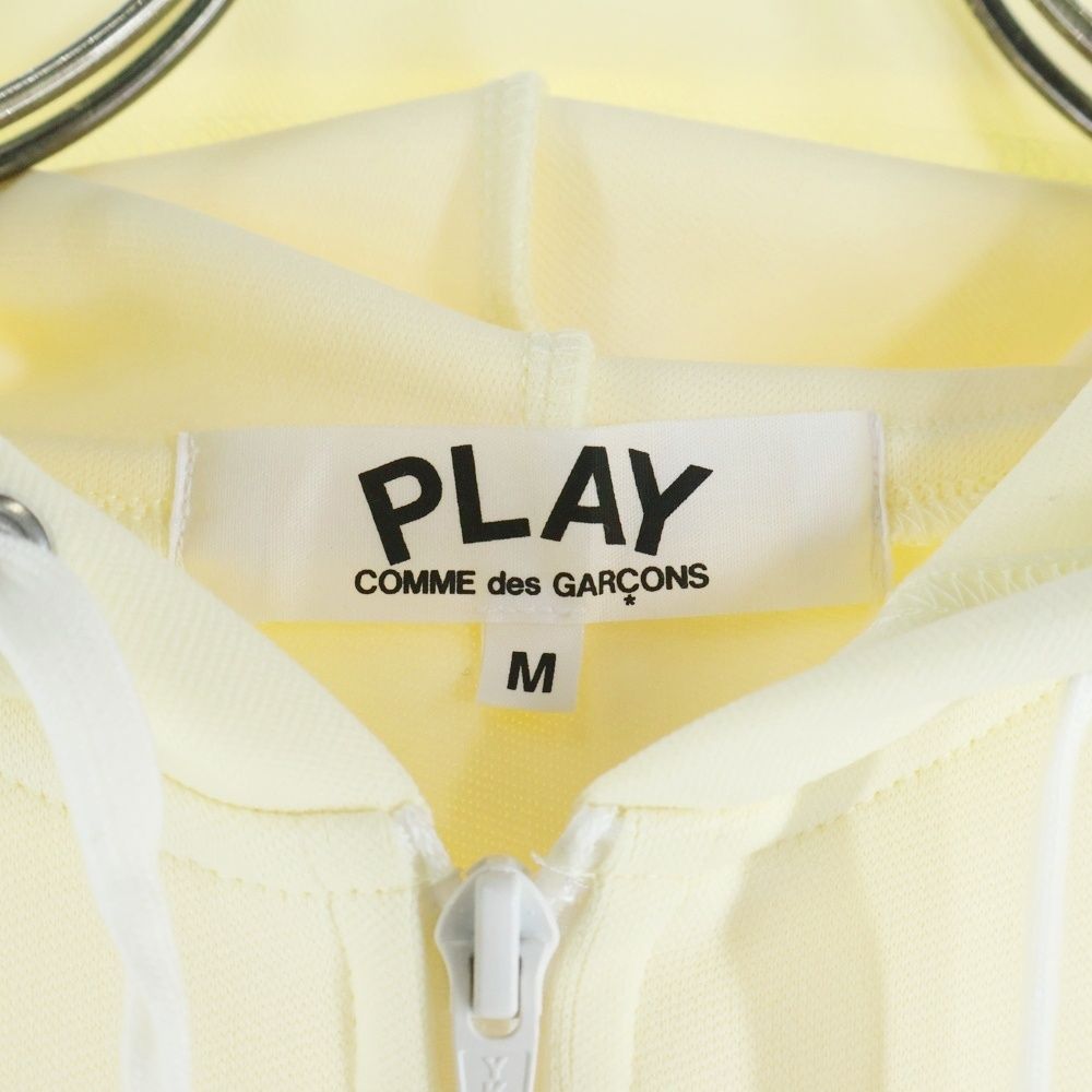 PLAY COMME des GARCONS プレイコムデギャルソン AD2021 ハート ワッペンロゴ ジップアップ スウェットパーカー フーディー イエロー AZ-T171 MERCADOAVALIA_COM_BR