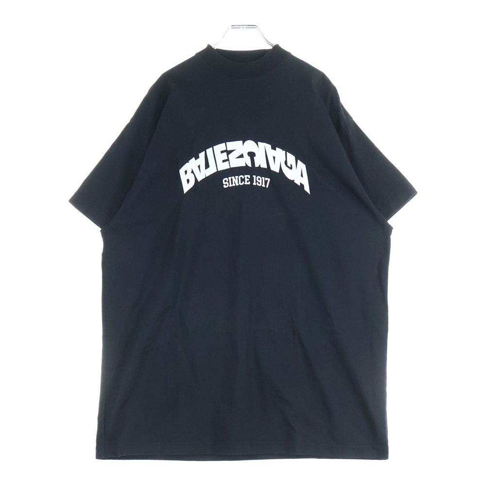 BALENCIAGA (バレンシアガ) BACK FRIP フロントロゴ 刺繍 半袖Tシャツ