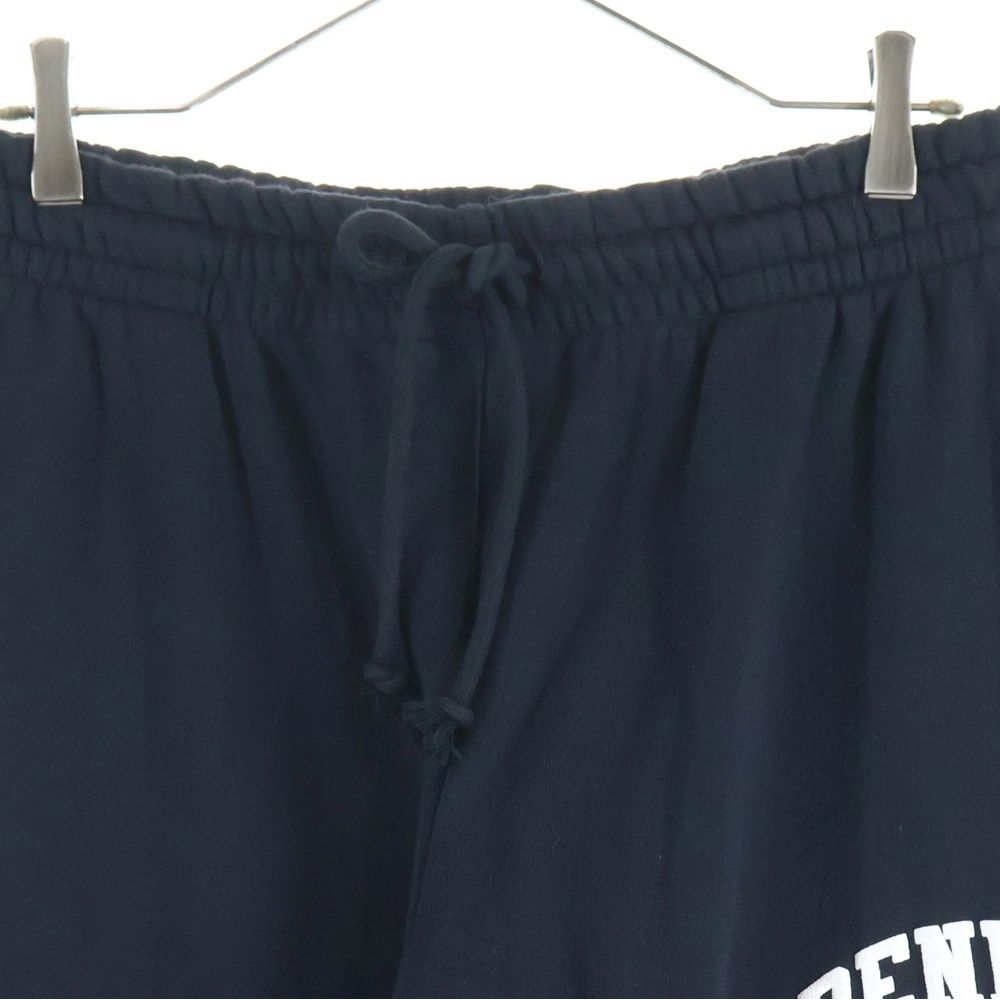 コットンピースロゴスウェットパンツ ブラック