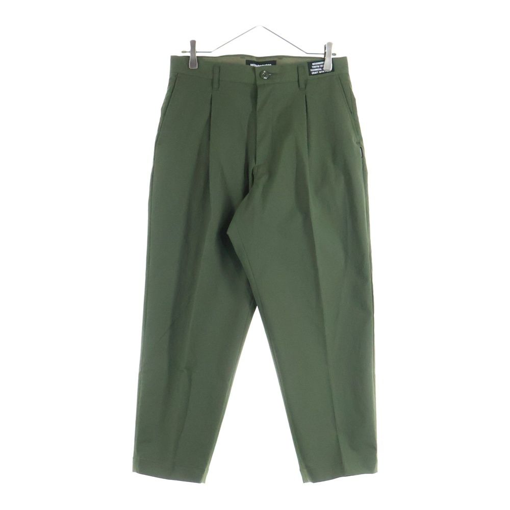 NEIGHBORHOOD ネイバーフッド 22SS TUCK E-PT ジップフライ ワンタック テーパード スラックス パンツ トラウザー カーキ 221AQNH-PTM03