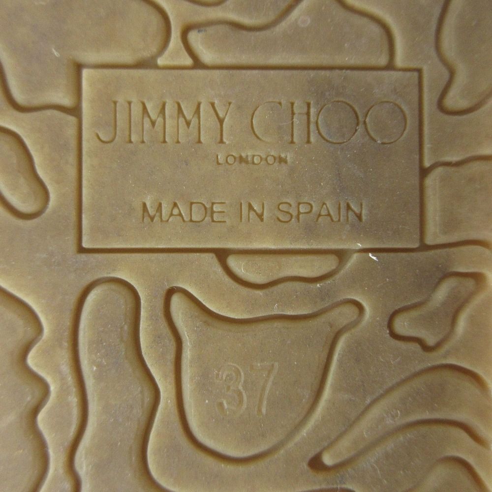  JIMMY CHOO ジミーチュウ DELFINE FLAT 37 エスパドリーユ サンダル 24 cm ネイビー レディース 古着 サンダル サンダル ミュール