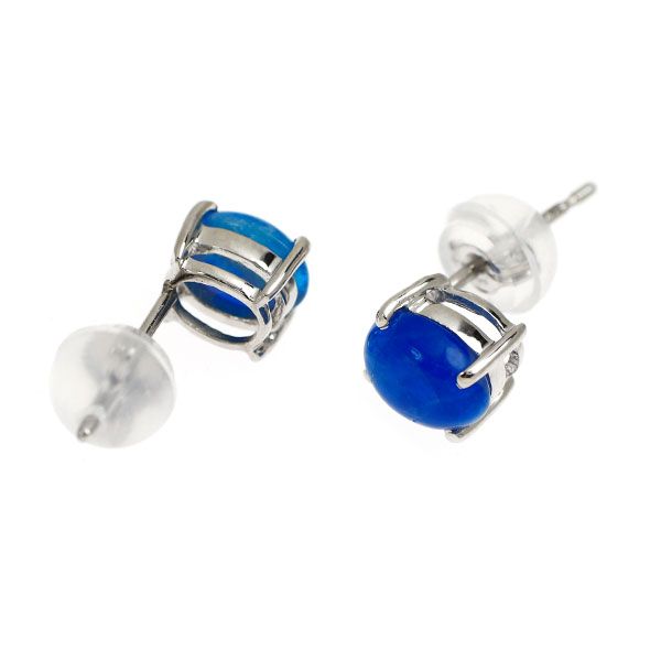 Pt900 カボションカット アウイナイト ピアス 0.95ct 石 ストーン エスコレ