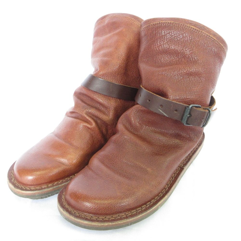 TRIPPEN トリッペン BOMB ベルト ショートブーツ 36 23.5cm ブラウン レディース 古着