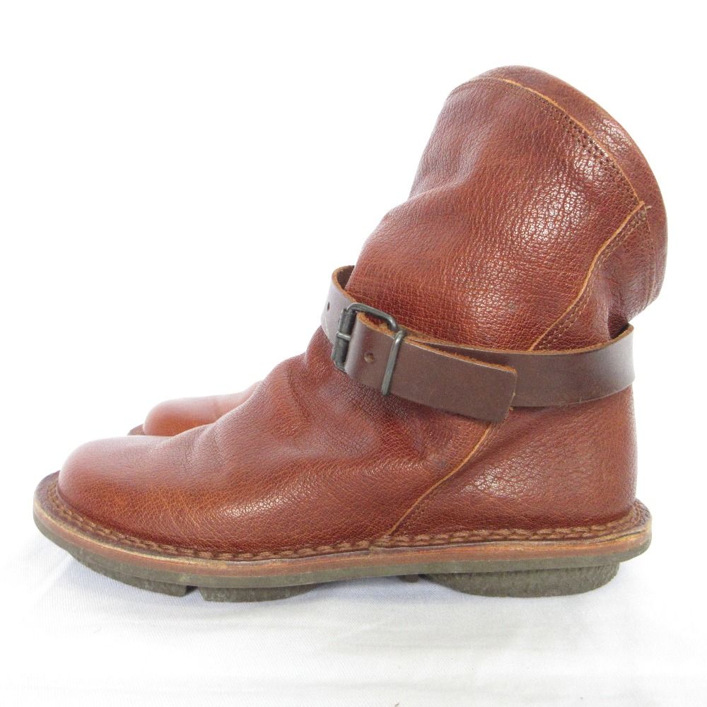 TRIPPEN トリッペン BOMB ベルト ショートブーツ 36 23.5 cm ブラウン レディース 古着