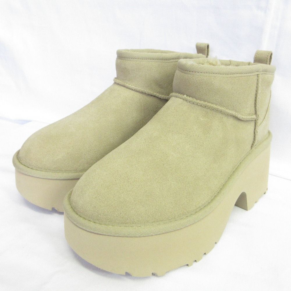 UGG アグ Classic Ultra Mini Heights ブーツ 1158311 サイズ24 cm ベージュ レディース 古着